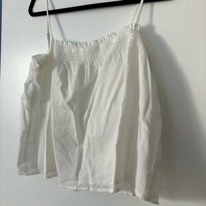 Reformation White Crop Top with open tie back XL